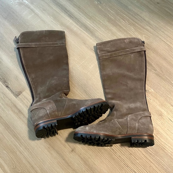 Manolo Blahnik Baffin Suede Riding Boots - Picture 2 of 7